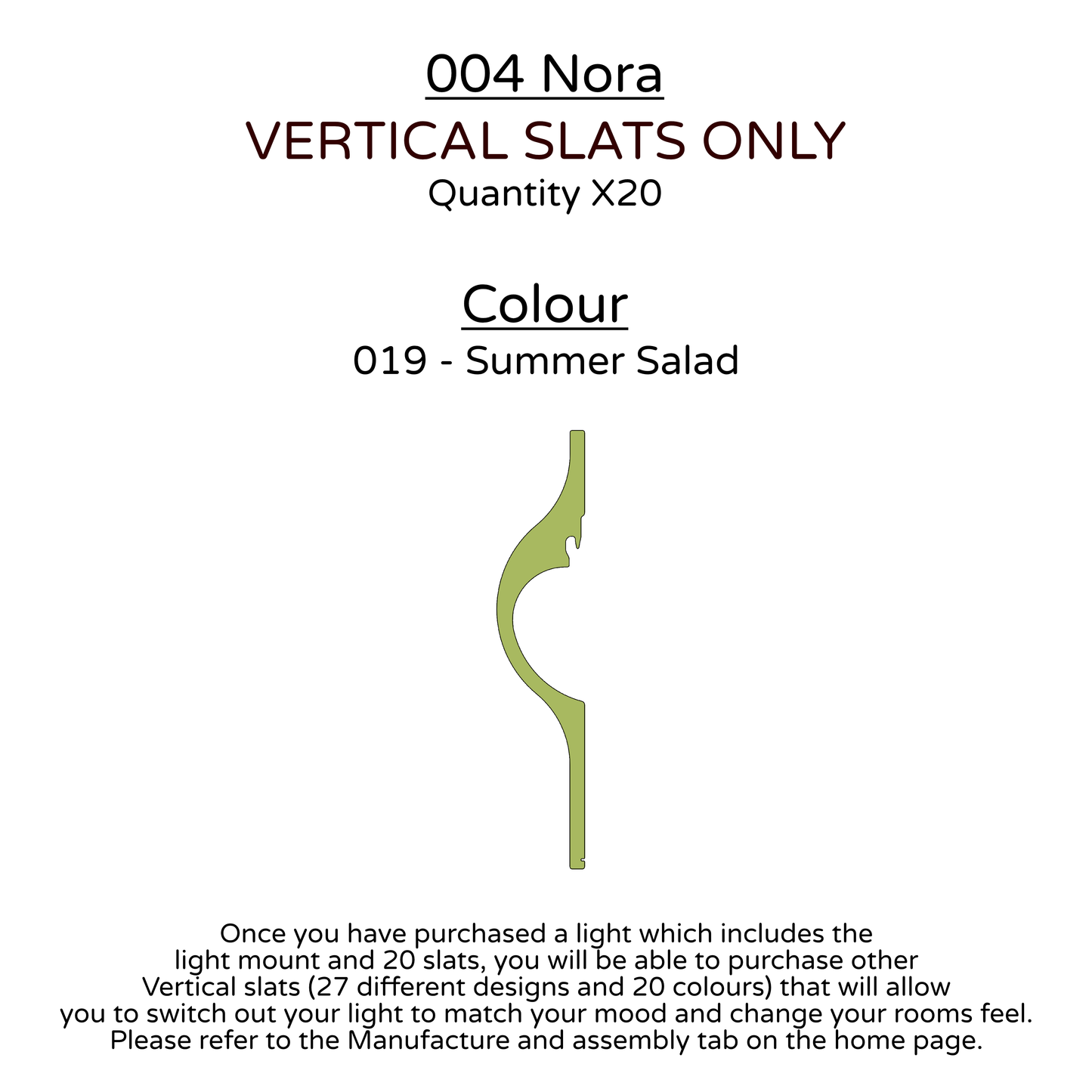 Ceiling Light - Vertical Slats - 004 Nora