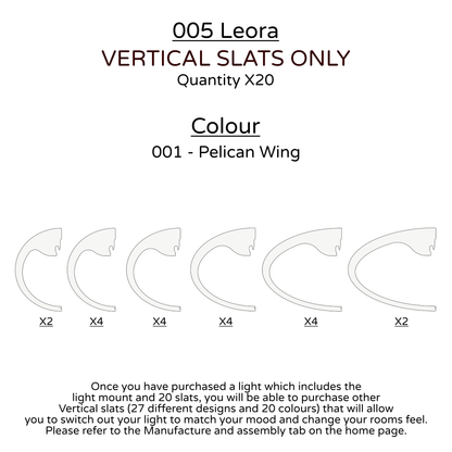 Ceiling Light - Vertical Slats - 005  Leora