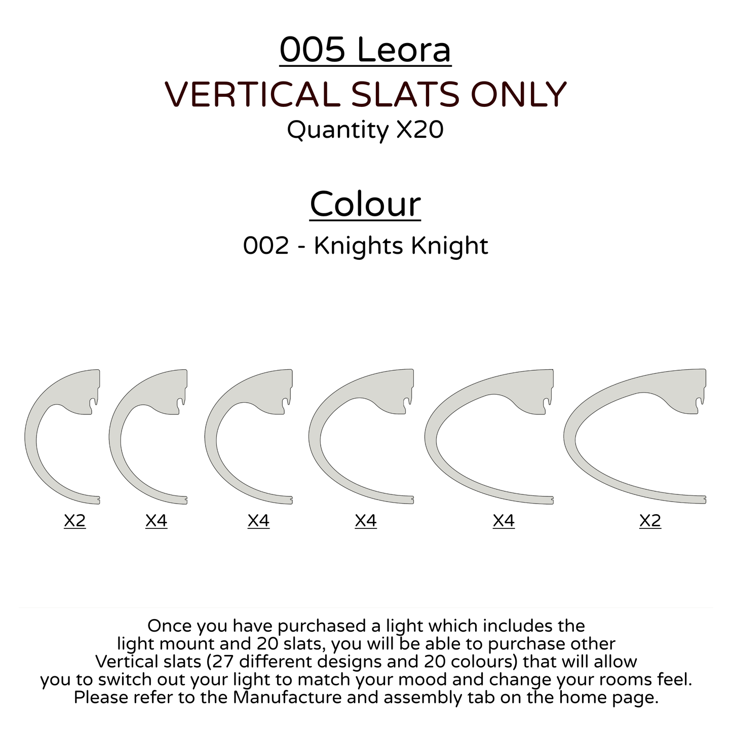 Ceiling Light - Vertical Slats - 005  Leora
