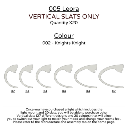Ceiling Light - Vertical Slats - 005  Leora