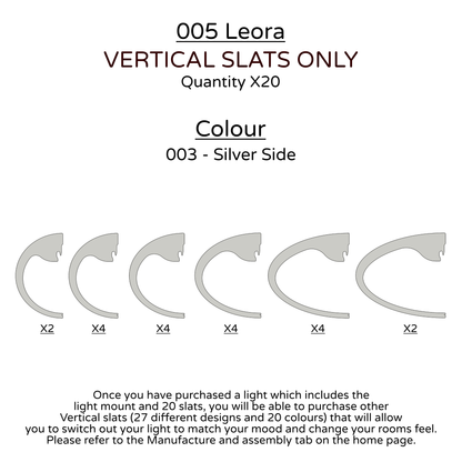 Ceiling Light - Vertical Slats - 005  Leora