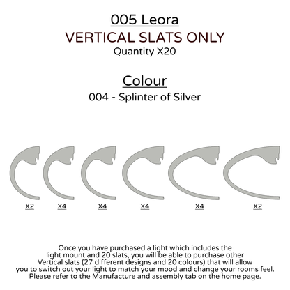 Ceiling Light - Vertical Slats - 005  Leora