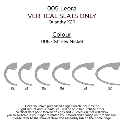 Ceiling Light - Vertical Slats - 005  Leora