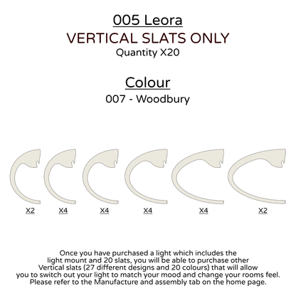 Ceiling Light - Vertical Slats - 005  Leora