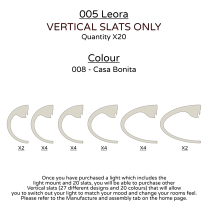 Ceiling Light - Vertical Slats - 005  Leora