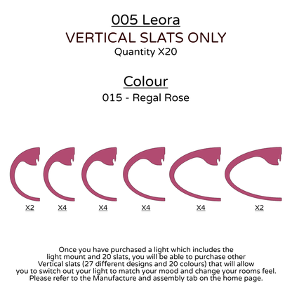Ceiling Light - Vertical Slats - 005  Leora
