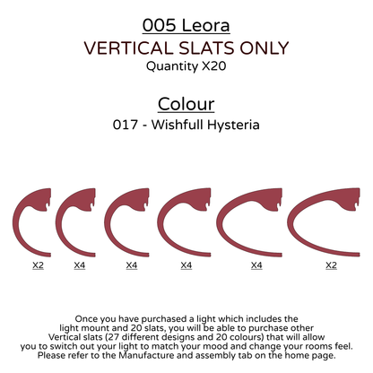 Ceiling Light - Vertical Slats - 005  Leora