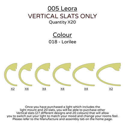 Ceiling Light - Vertical Slats - 005  Leora
