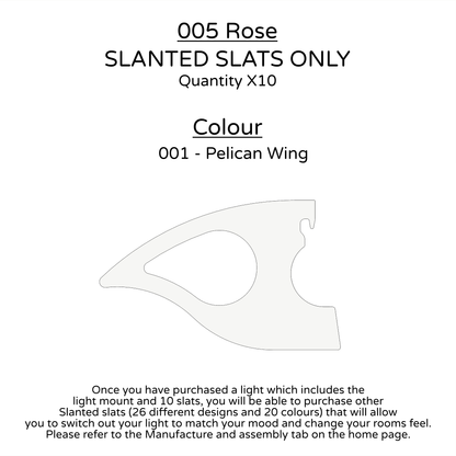 Ceiling Light - Slanted Slats - 005 Rose