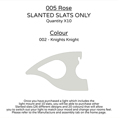 Ceiling Light - Slanted Slats - 005 Rose