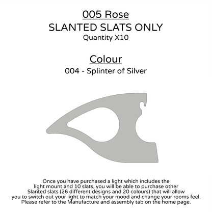 Ceiling Light - Slanted Slats - 005 Rose