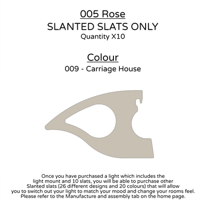 Ceiling Light - Slanted Slats - 005 Rose