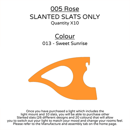 Ceiling Light - Slanted Slats - 005 Rose
