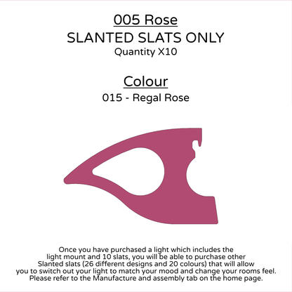 Ceiling Light - Slanted Slats - 005 Rose