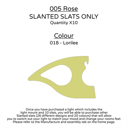 Ceiling Light - Slanted Slats - 005 Rose
