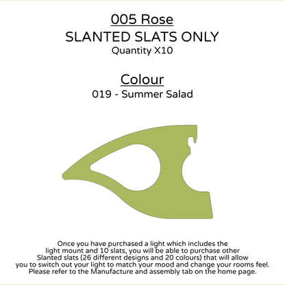 Ceiling Light - Slanted Slats - 005 Rose