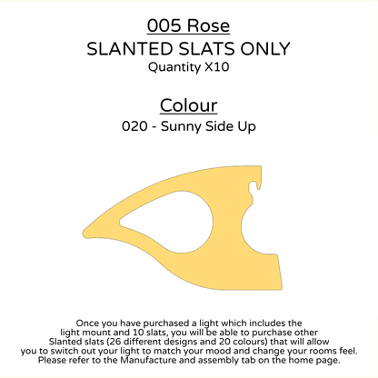 Ceiling Light - Slanted Slats - 005 Rose