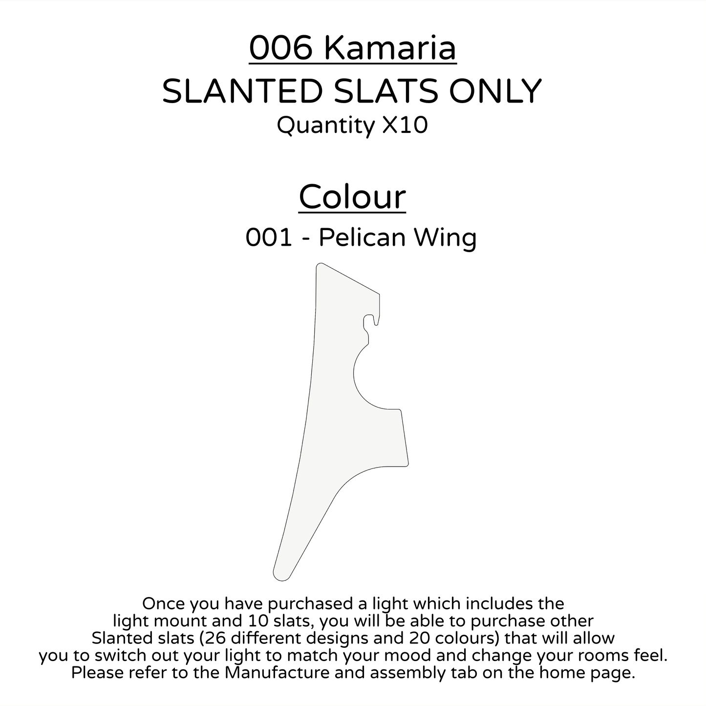 Ceiling Light - Slanted Slats - 006 Kamaria