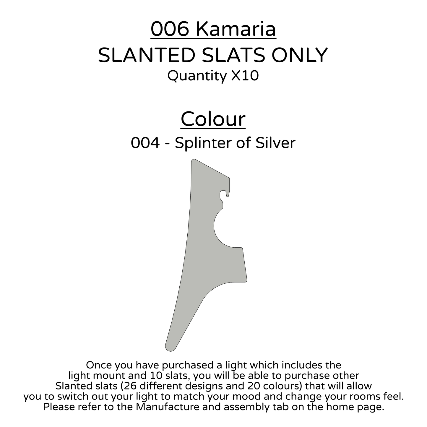 Ceiling Light - Slanted Slats - 006 Kamaria