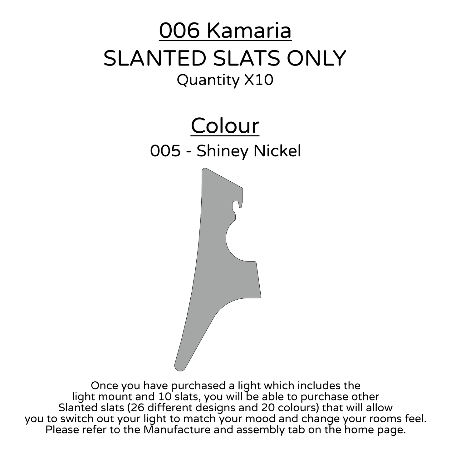 Ceiling Light - Slanted Slats - 006 Kamaria