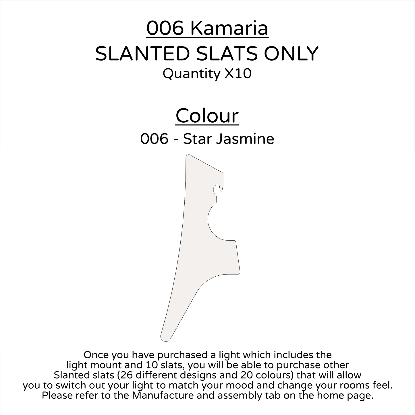 Ceiling Light - Slanted Slats - 006 Kamaria