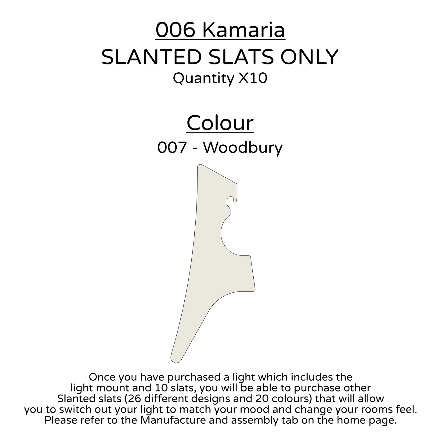 Ceiling Light - Slanted Slats - 006 Kamaria