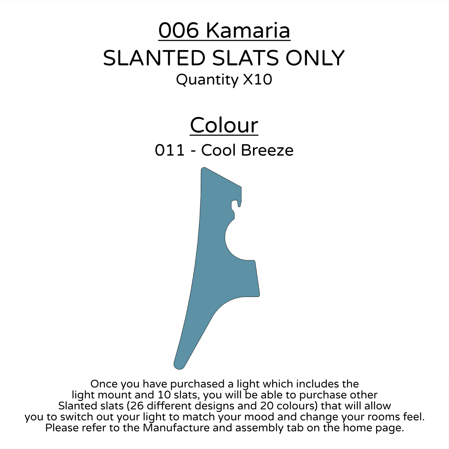 Ceiling Light - Slanted Slats - 006 Kamaria