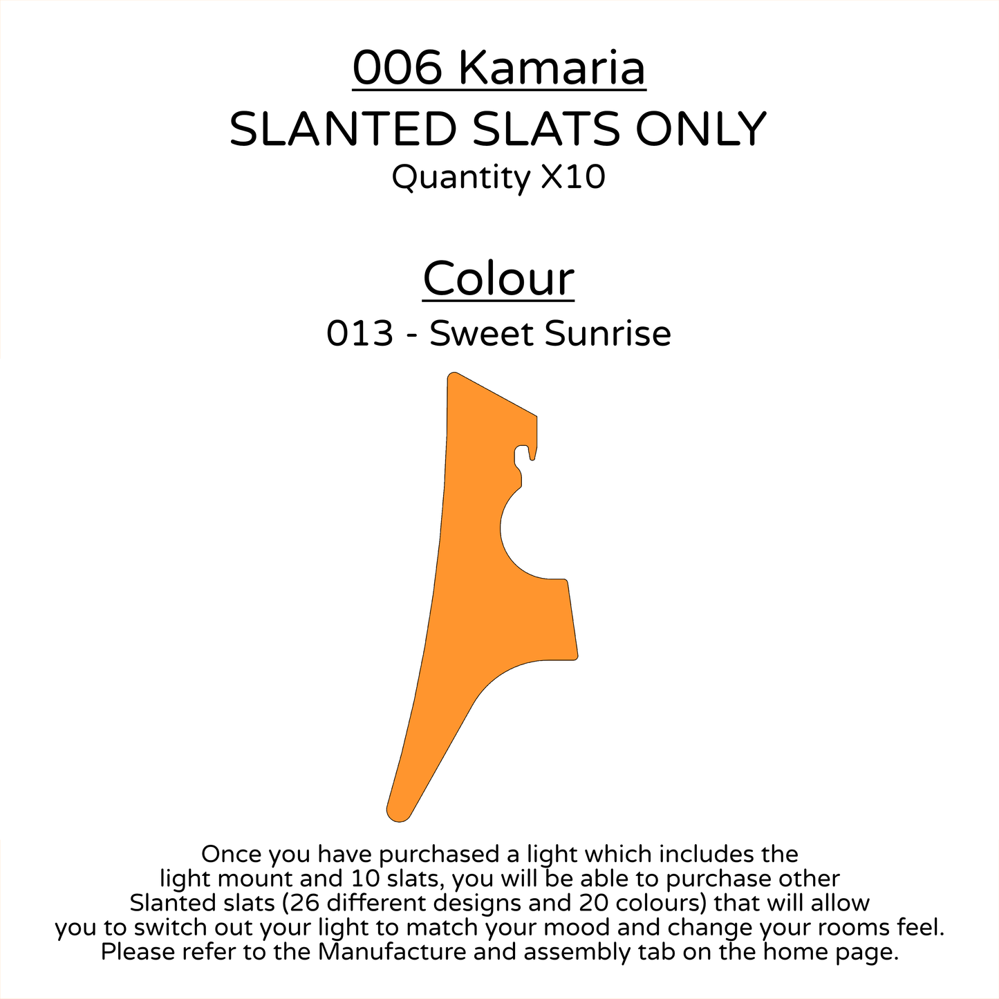 Ceiling Light - Slanted Slats - 006 Kamaria