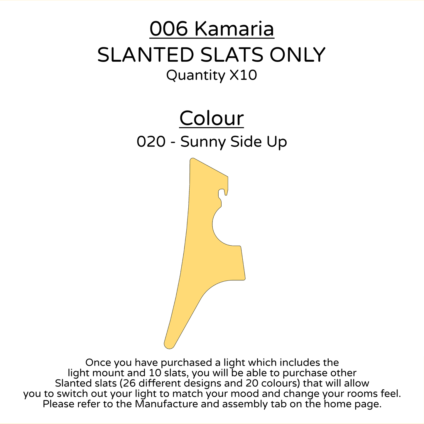 Ceiling Light - Slanted Slats - 006 Kamaria