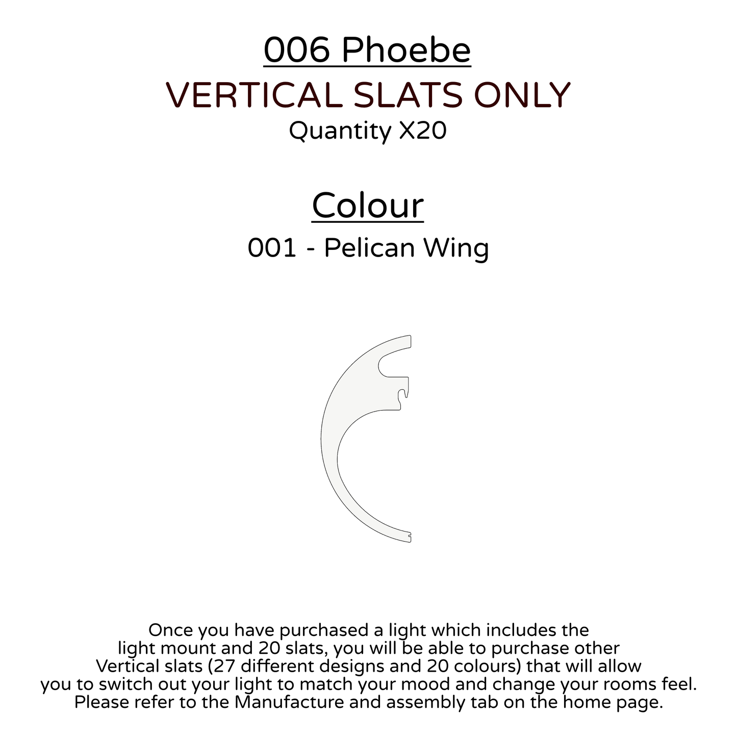 Ceiling Light - Vertical Slats - 006 Phoebe