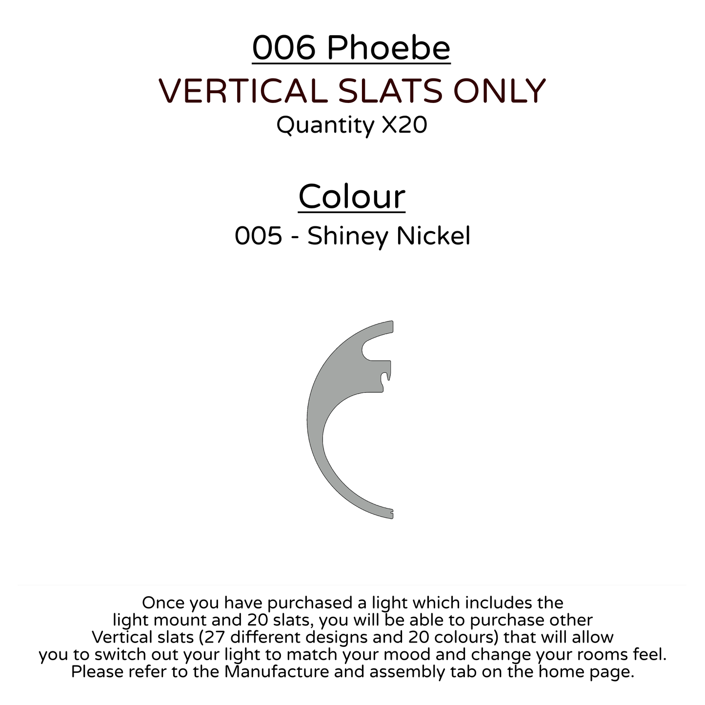 Ceiling Light - Vertical Slats - 006 Phoebe