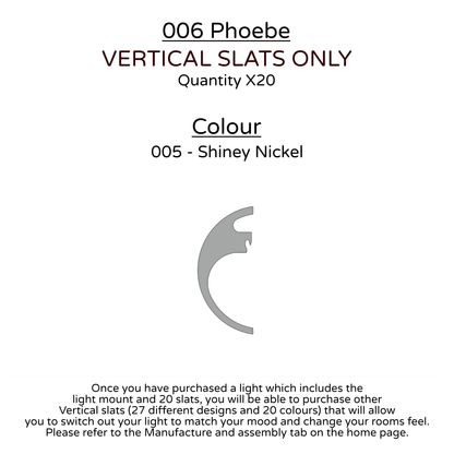 Ceiling Light - Vertical Slats - 006 Phoebe