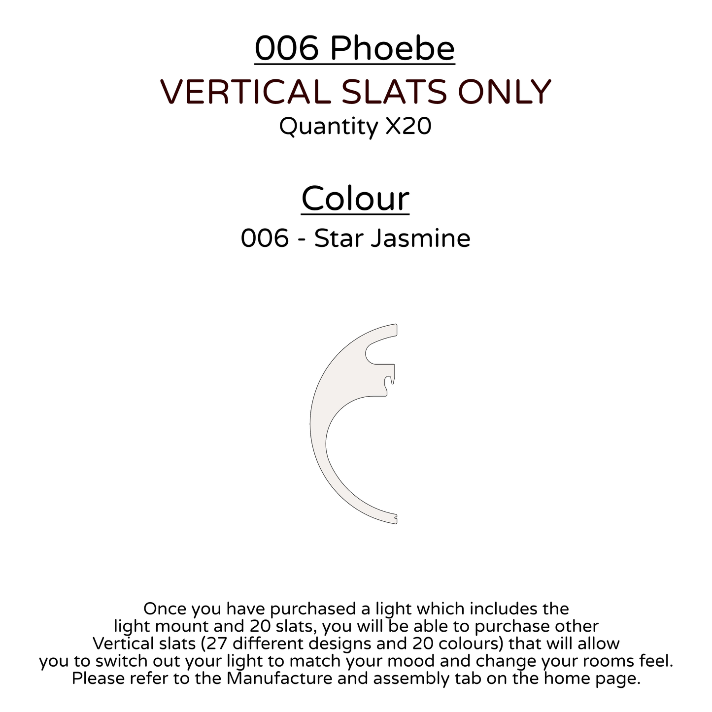 Ceiling Light - Vertical Slats - 006 Phoebe