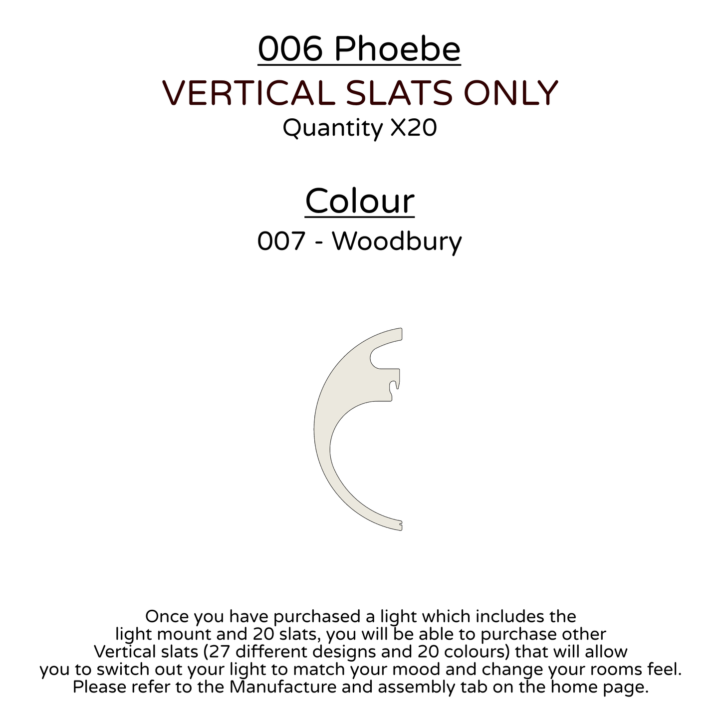 Ceiling Light - Vertical Slats - 006 Phoebe