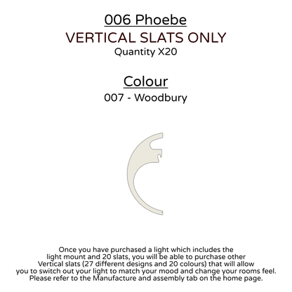Ceiling Light - Vertical Slats - 006 Phoebe