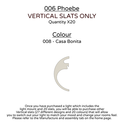 Ceiling Light - Vertical Slats - 006 Phoebe