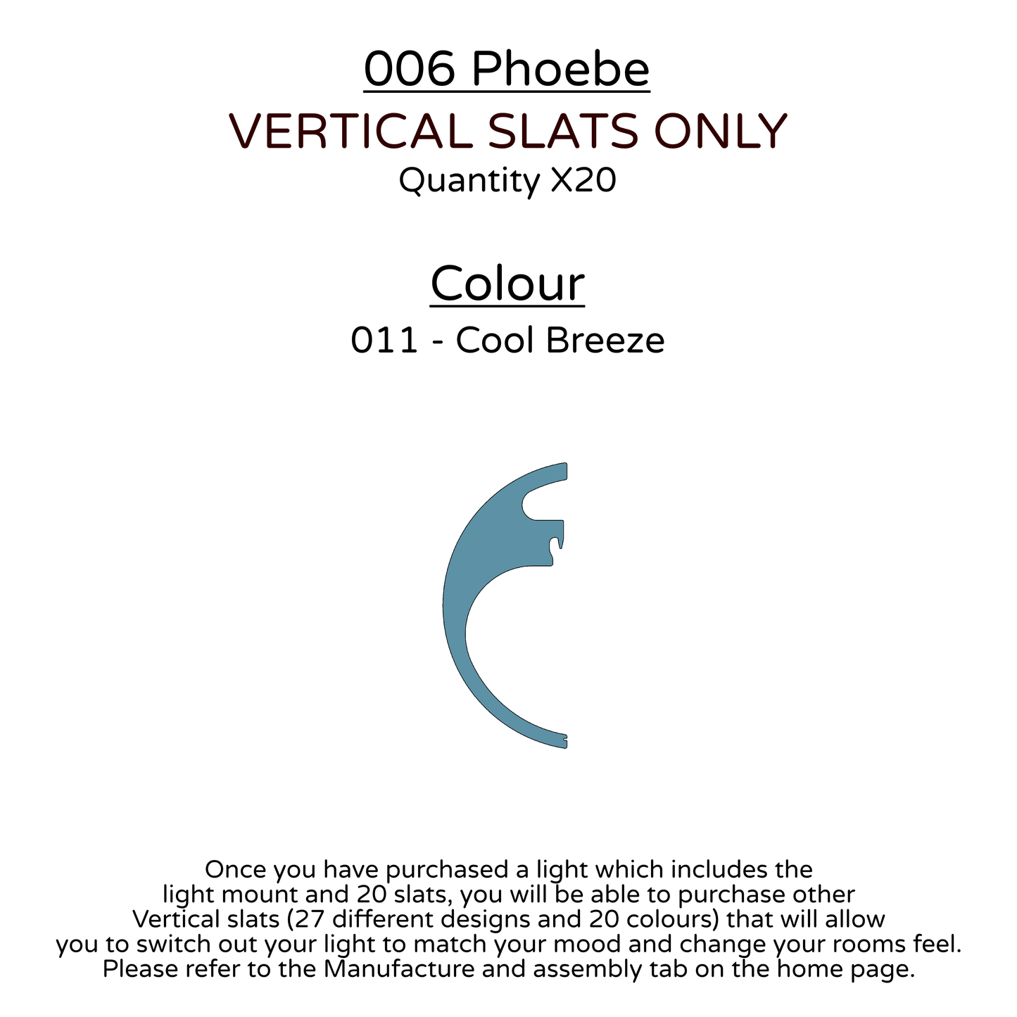 Ceiling Light - Vertical Slats - 006 Phoebe