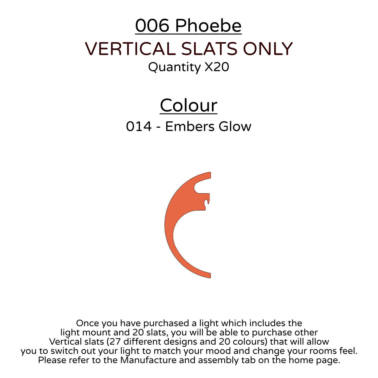 Ceiling Light - Vertical Slats - 006 Phoebe