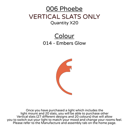 Ceiling Light - Vertical Slats - 006 Phoebe