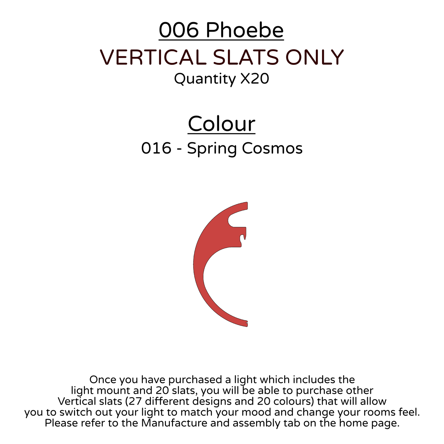 Ceiling Light - Vertical Slats - 006 Phoebe