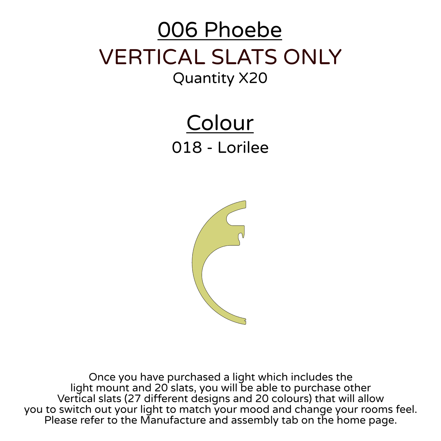 Ceiling Light - Vertical Slats - 006 Phoebe