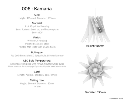 Ceiling Light - Slanted Slats - 006 Kamaria