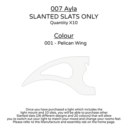 Ceiling Light - Slanted Slats - 007 Ayla