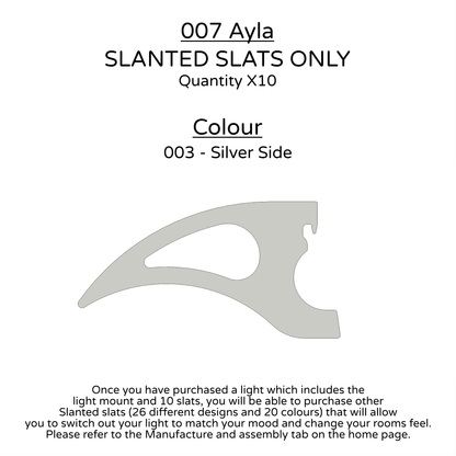 Ceiling Light - Slanted Slats - 007 Ayla
