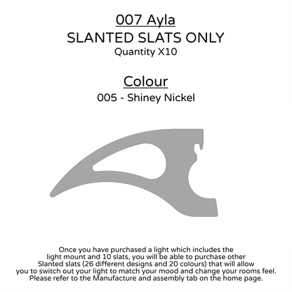 Ceiling Light - Slanted Slats - 007 Ayla