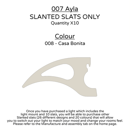 Ceiling Light - Slanted Slats - 007 Ayla