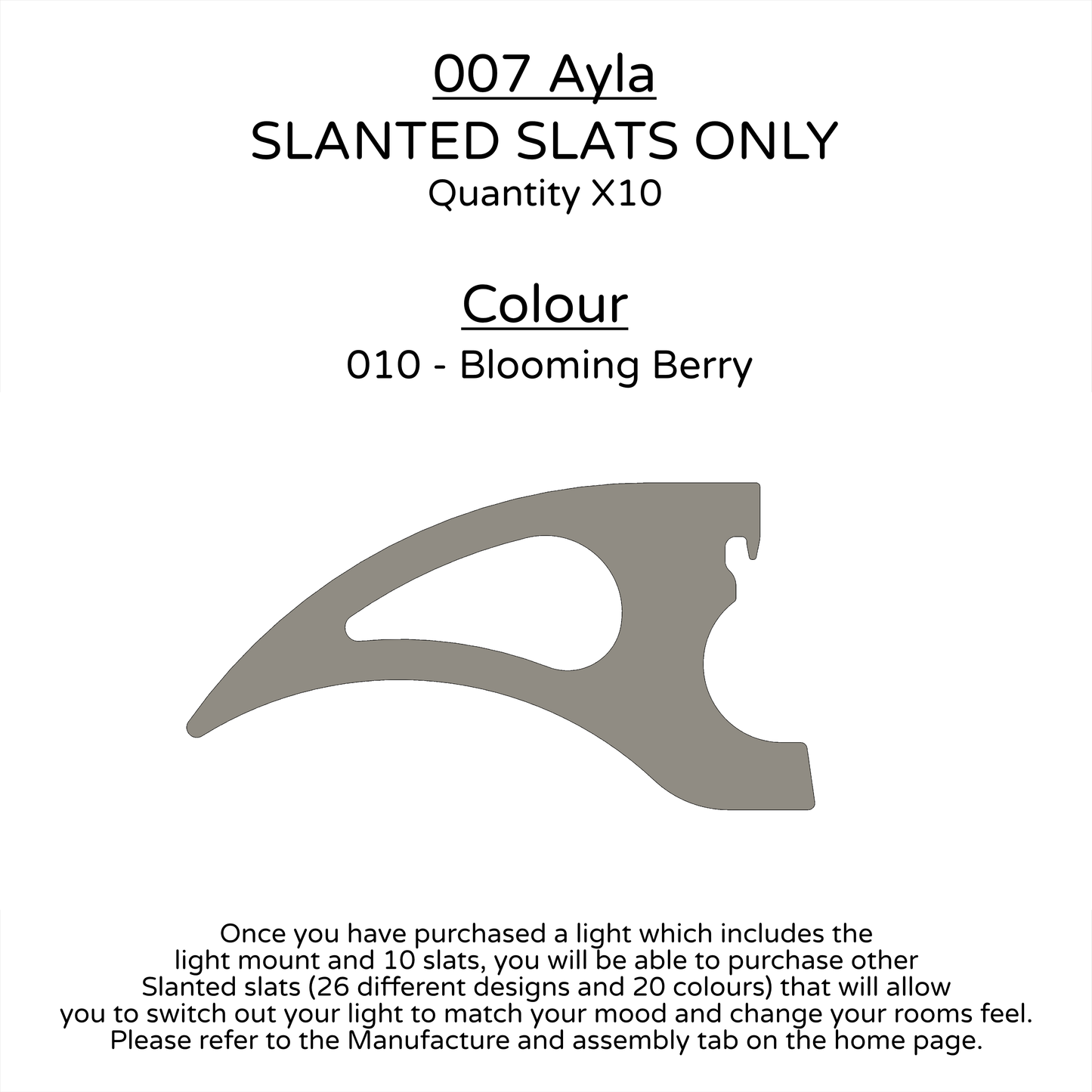 Ceiling Light - Slanted Slats - 007 Ayla