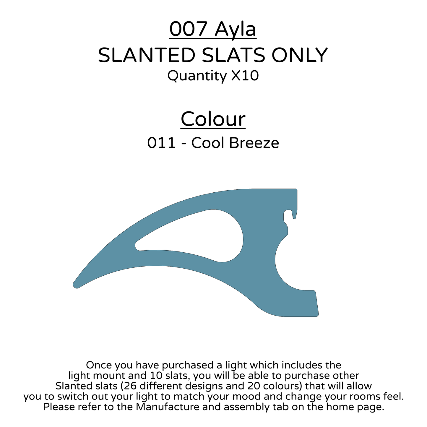 Ceiling Light - Slanted Slats - 007 Ayla