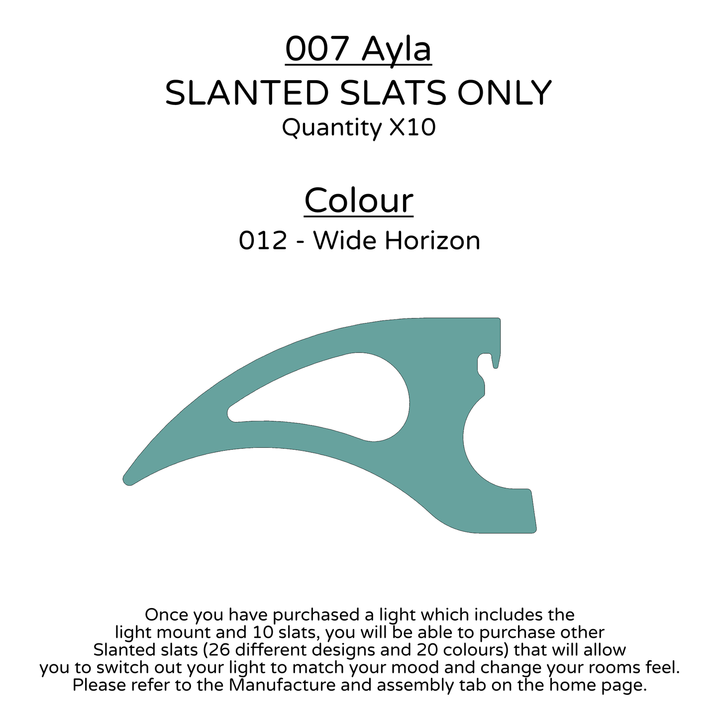 Ceiling Light - Slanted Slats - 007 Ayla