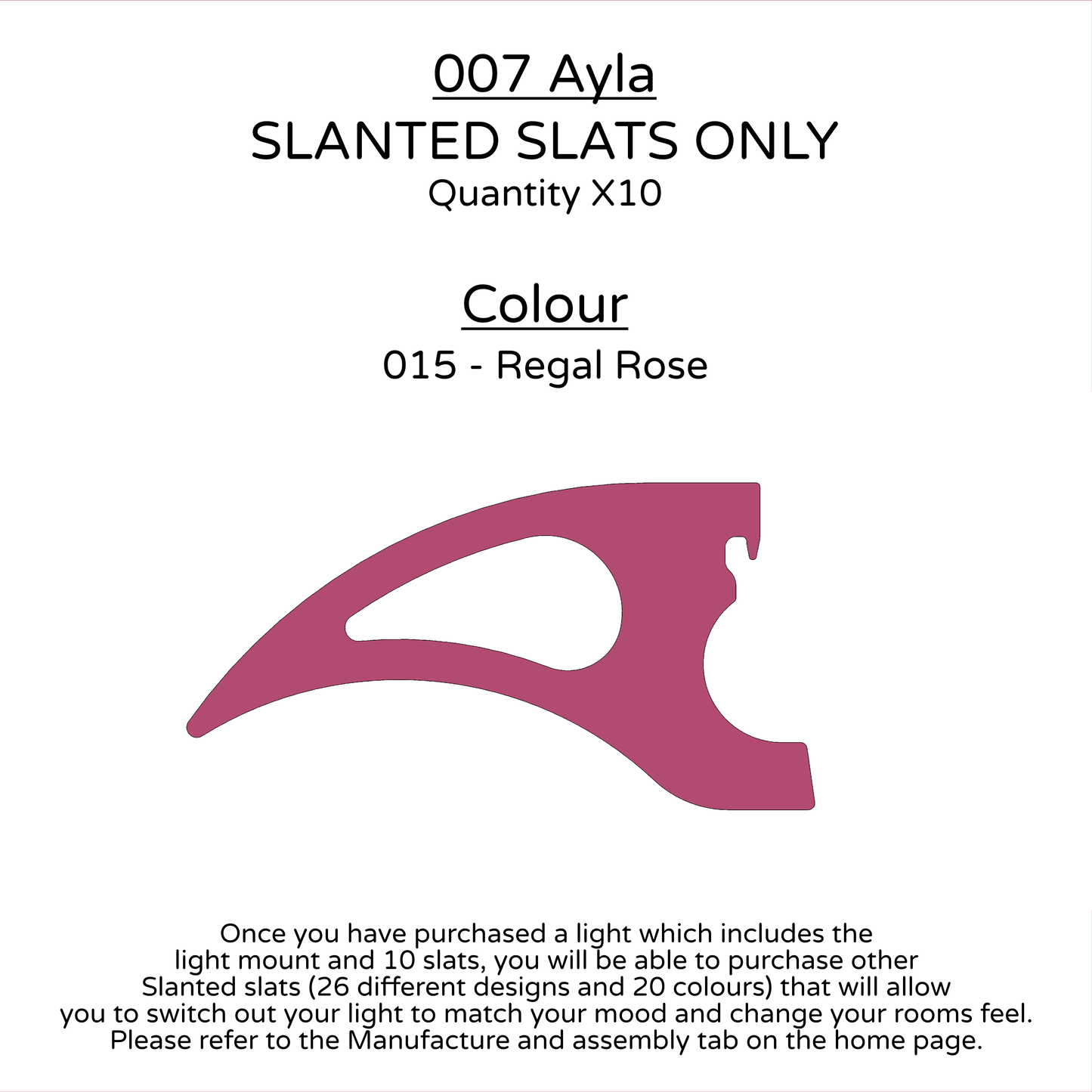 Ceiling Light - Slanted Slats - 007 Ayla